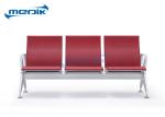 3 - Seater Medical Waiting Room Chairs Steel Cross Beam With Metal Finish