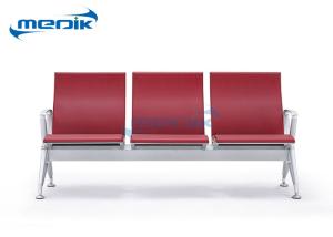 China 3 - Seater Medical Waiting Room Chairs Steel Cross Beam With Metal Finish wholesale