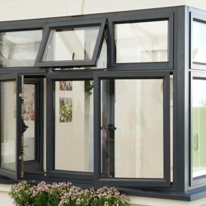 China Wood Colour Custom Aluminium Windows Thermal Break Insulated For Commercial wholesale