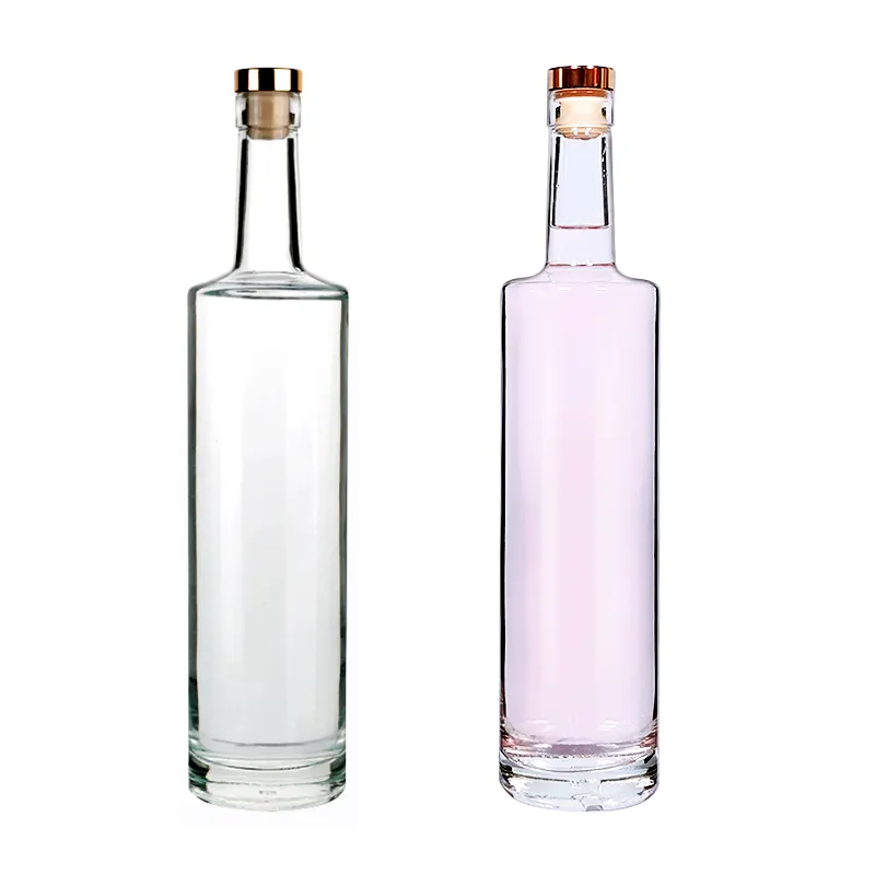 Sleek Appearance 750ml Custom Glass Bottle for Liquor Gin Brandy Rum Vodka and Spirit