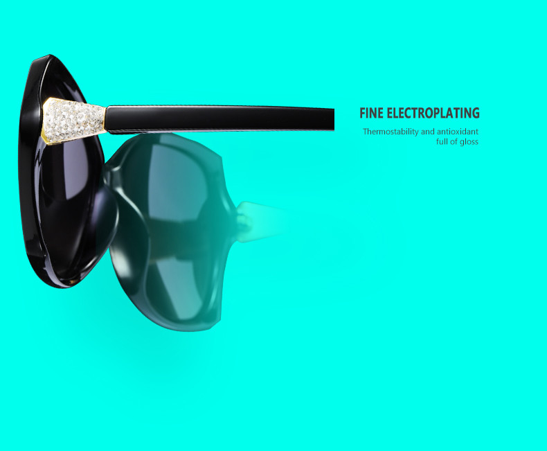 144MM PC Sunglasses Women'S Polarized With Readers Diamond Decoration
