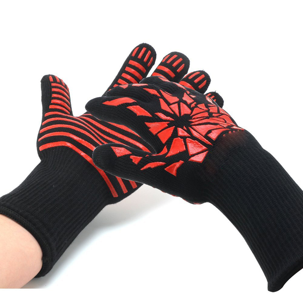 Amazon Hot Sell Grill Gloves Extreme Heat Resistant Gloves Aramid Fiber BBQ Gloves