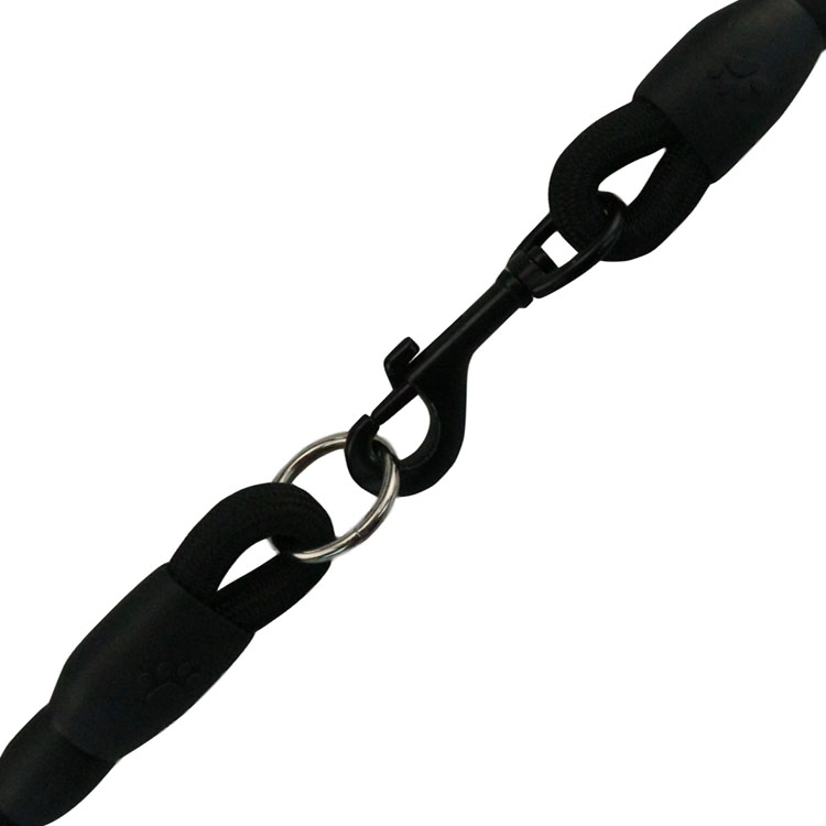 Black Pet Traction Rope Climbing Dog Leash With Safety Breakaway Hook
