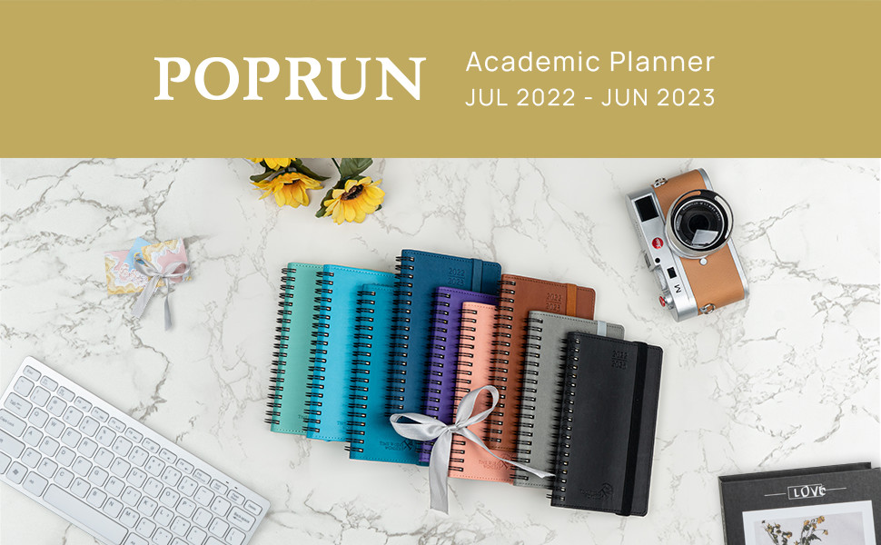 Spiral Softcover ECO Friendly Academic Planner Brown Elastic Closure