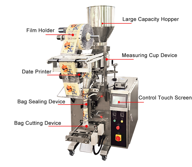 500g Liquid Packing Machine 160mm 300g Popcorn Bagging