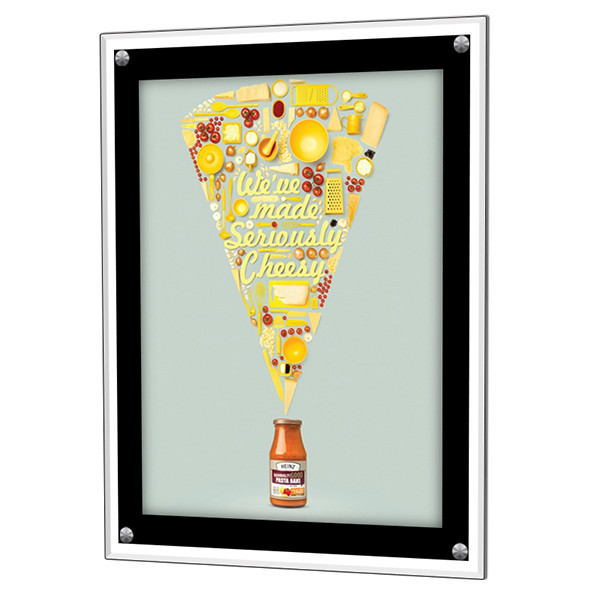 Double Side LED Light Box Display Stand With Stainless Steel Frame Rectangle Shape