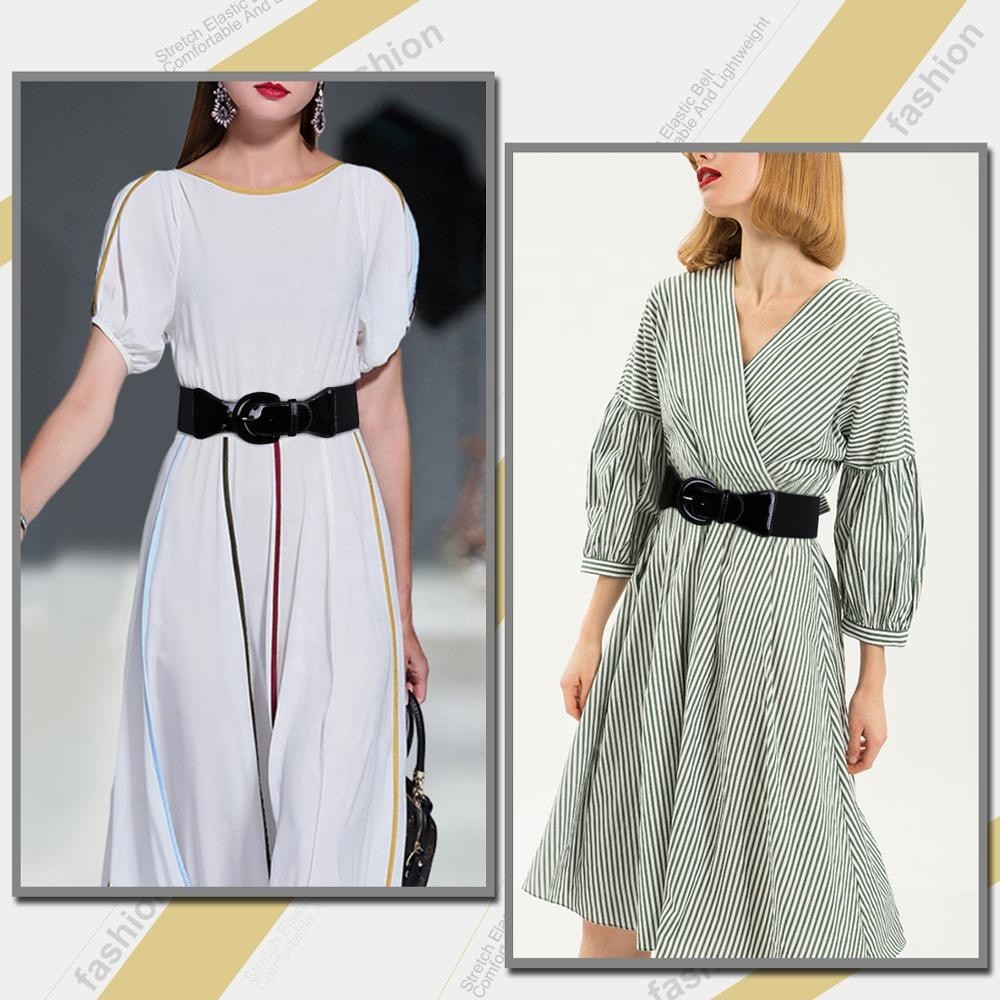 Polyester Women Elastic Belts Dressy 7.4cm Width Fashion
