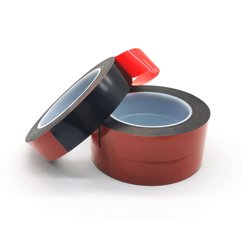 Waterproof Double Sided Acrylic Foam Tape 1mm Thick Red Film Permanent Adhere