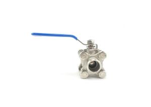 China Manual 3 Piece Stainless Steel Ball Valve , Handy Sanitary Ball Valves wholesale