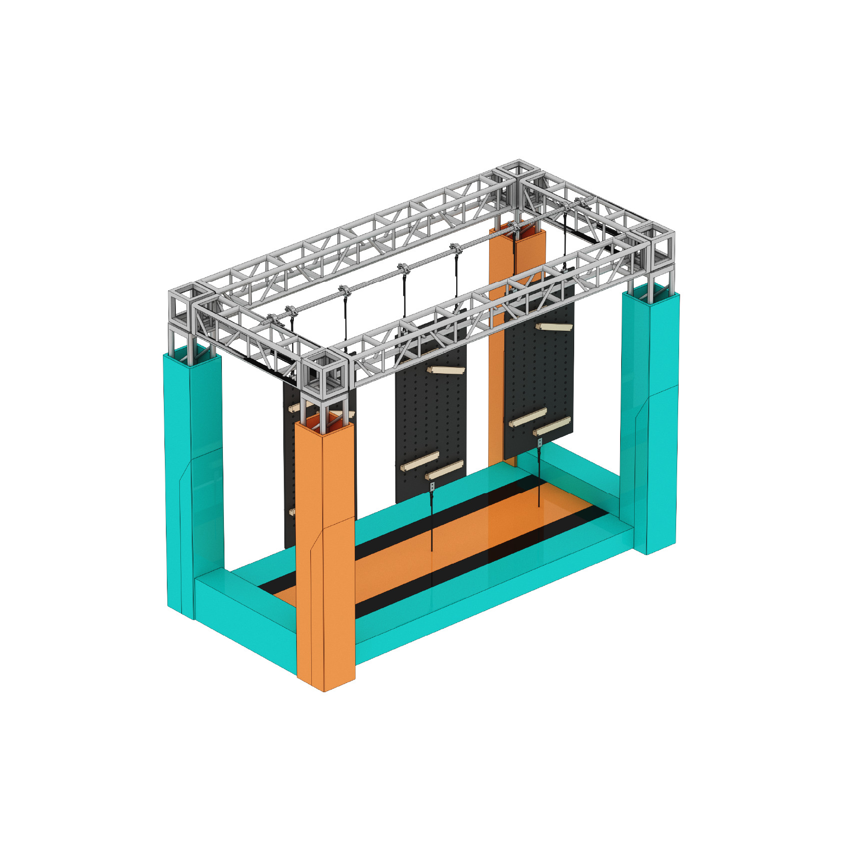 Multiple Color Playground Ninja Course , Obstacle Course Playground Equipment