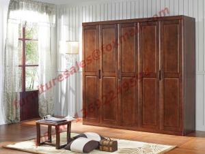 China Open Doors Wardrobe in Solid Wood Bedroom Furniture Sets wholesale