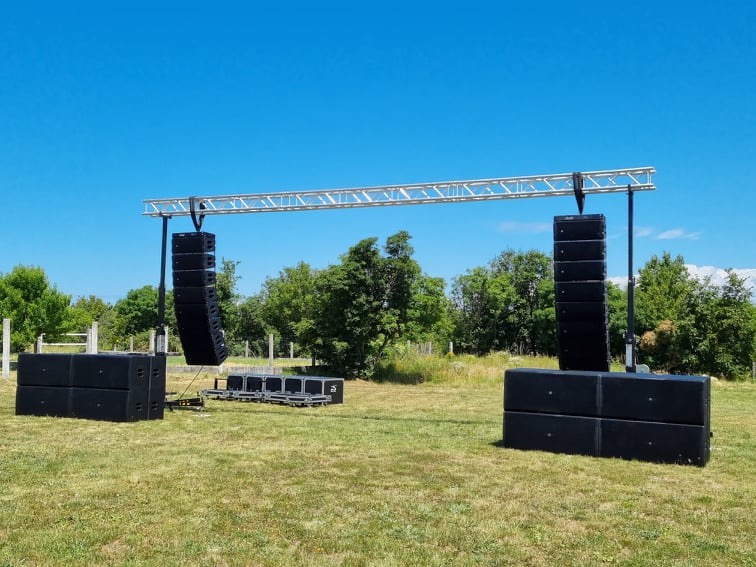 ARE AUDIO passive dual 10 inch premium outdoor line array speaker sound systems for camping