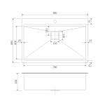5mm Coloured Stainless Steel Sink Glod Brushed 30 Inch Top Mount Kitchen Sink