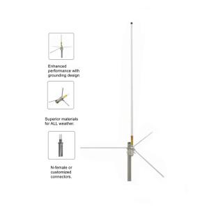 China 35mm Diameter VHF Fiberglass Boat Antenna 156-163MHz Marine Radio Antenna 5.2M 93stages wholesale