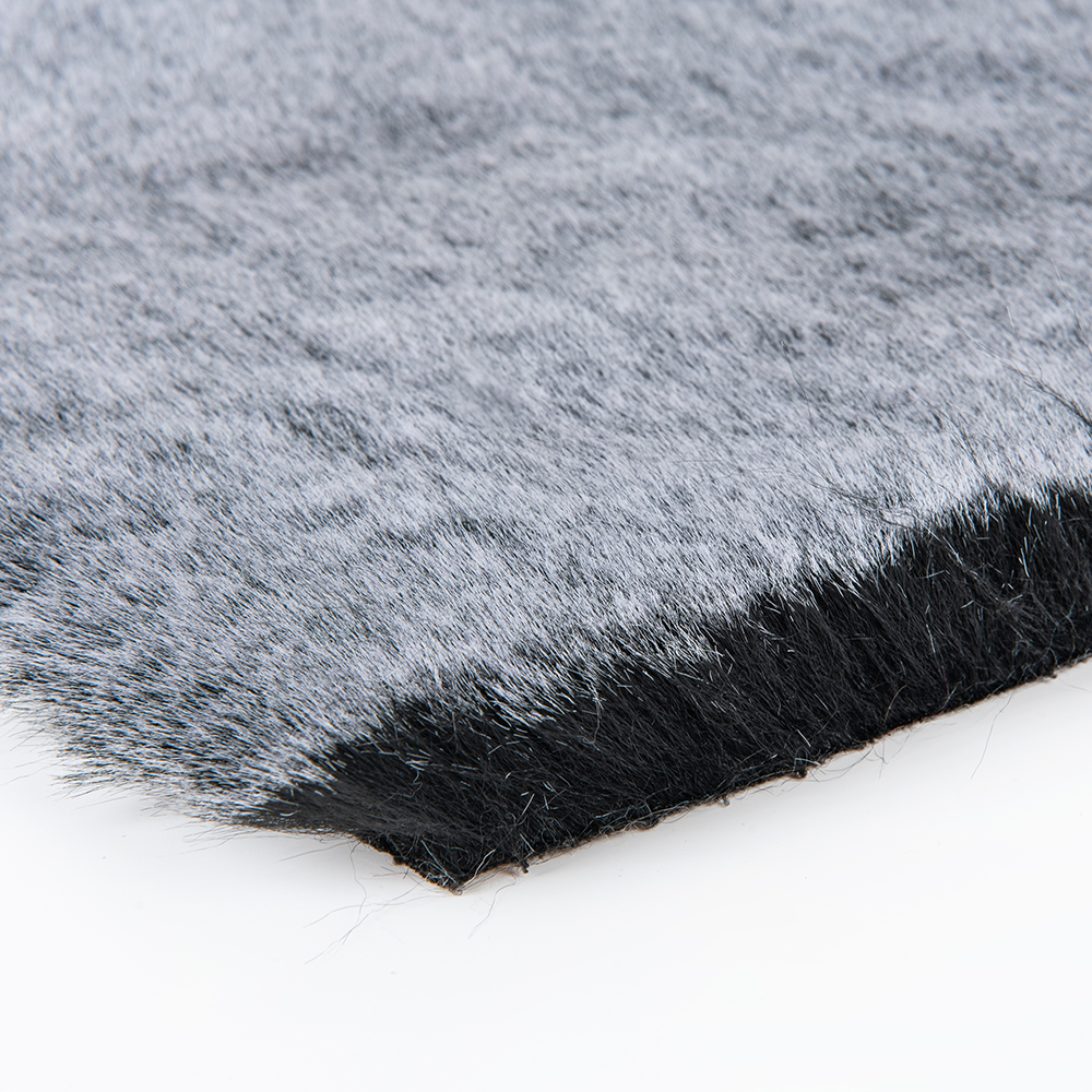 White Tip Color Printing Mink Rabbit Fur Fabric for Garments 133×100 Density and Soft
