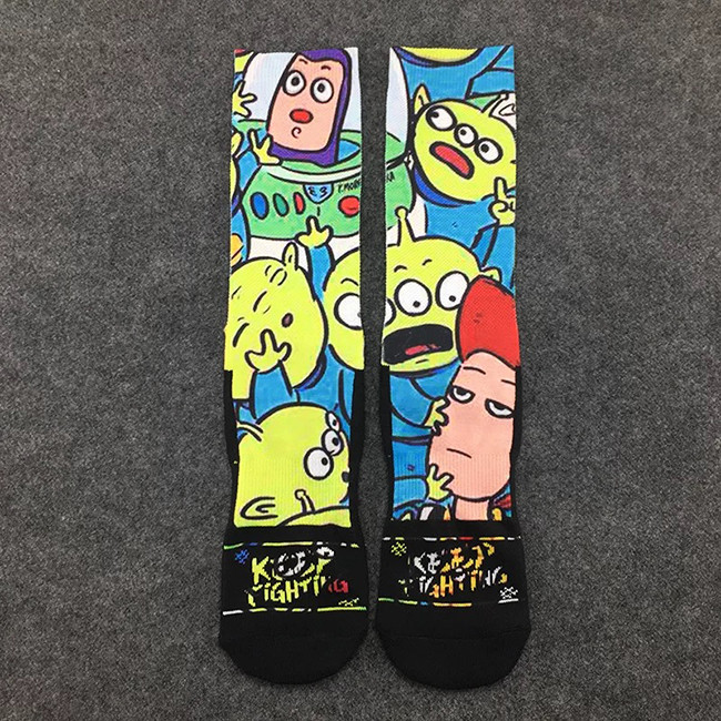 Cartoon Character Sublimation Sport Socks Custom Digital Printed Socks