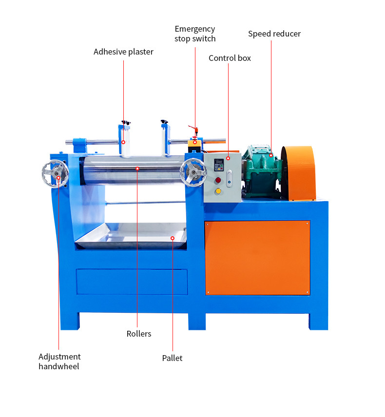 15 - 20r/min Rubber Milling Machine 380V 50HZ Solid Silicone Rubber Mixing Machine