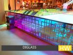 Color Change Dichroic Laminated Glass Solid Structure