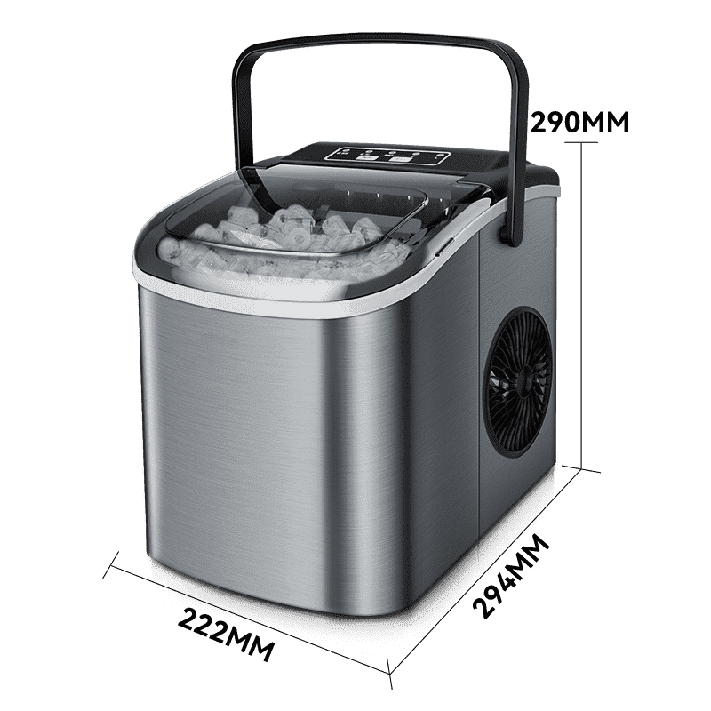 Automatic Ice Maker Machine for Commercial Home Portable Countertop Nugget Ice Block Making Stainless Steel Housing Material