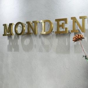 China OEM Gold 3D Metal Letters Titanium Plating Easy Installation wholesale