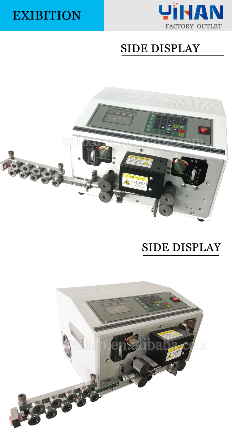 Automatic Cable Wire Cutting and Stripping Machine with English Interface Display