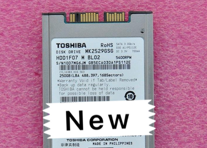 250G Micro SATA Toshiba Laptop Hard Drive 1.8 Inch Serial Port MK2529GSG HDD1F07