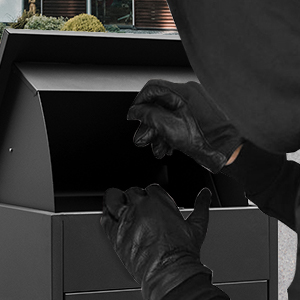 Galvanized Steel Parcel Mailbox for Outside Extra Large Package Delivery Post Mount