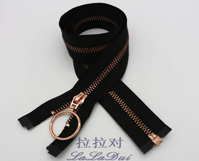 27 Inch Rose Gold Heavy Duty Metal Zippers Antique Brass For Designer Long Skirt