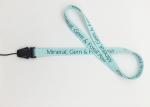 Custom Recycled Lanyards , White Logo Event Staff Lanyards Printing
