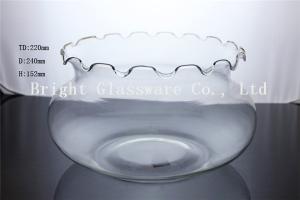 China Custom flower edge design glass fish tank wholesale, glass fish jar wholesale