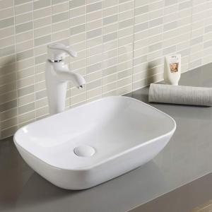 China Rectangular Counter Top Bathroom Sink Impact-Resistant Materials Wash Basin wholesale