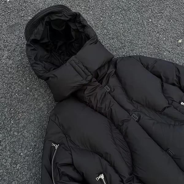 Manufacturers Custom Winter Warm Windproof Black Outdoor Streetwear Jacket Puffer Down Jacket Heavyweight Down Coat Men