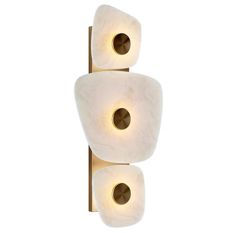 Marble led gold metal indoor decoration wall lamp for hotel
