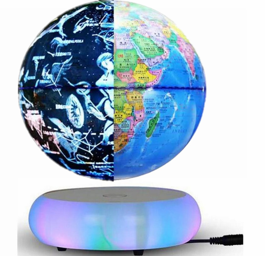 new led light base magnetic levitation floating constellation globe 6inch 8inch toys gift night light