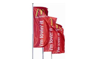 China Durable Bright Color Outdoor Advertising FlagsSigns For Business Screen Printing wholesale