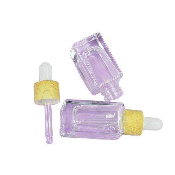 Silk-screen Printing 10ml 15ml Glass Packaging Square Shape Bottle for Hair