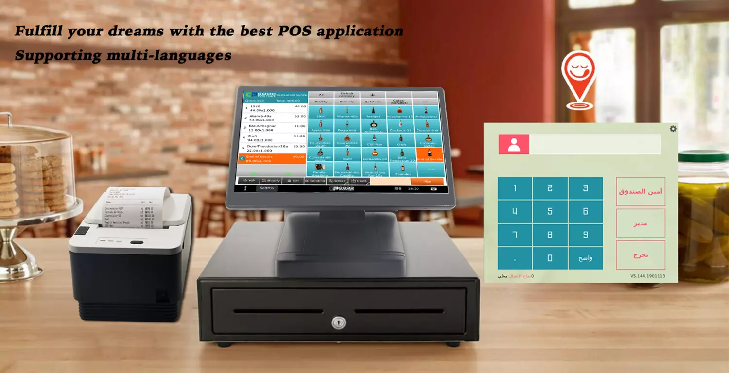 1- GOOD PARTNER HDD-80268 speed 3 Inch Thermal Receipt Printer for POS and Restaurant