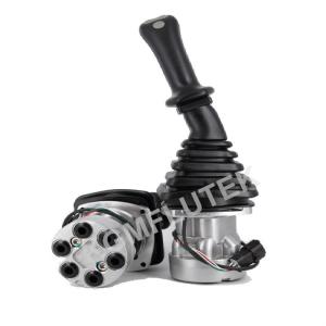 China Crawler Excavator Pilot Valve Hydraulic Joystick Assembly Silver Color wholesale