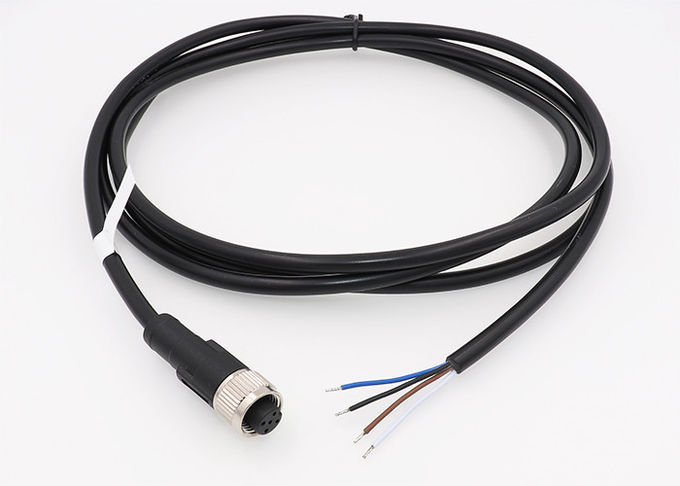 Stright M12 5pin 5M female cable assemblies PVC Jacket for use with Industrial Sensor