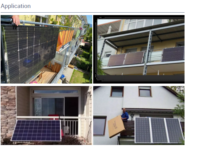 VDE Certified Balcony Solar System , On Grid Solar Panel 300W 600W 1000w