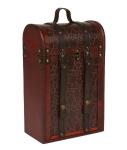 Classic and luxury treasure chest wooden custom wine box, wooden for 2 wine