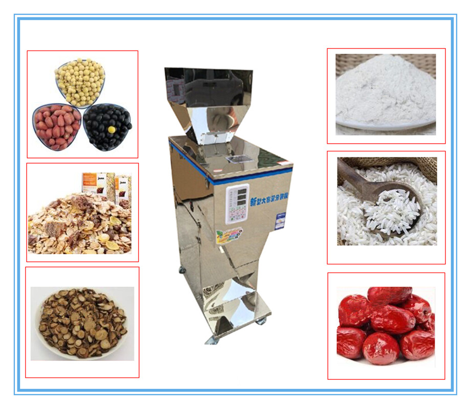 Adjustable Speed Semi Auto Weighing Filling Machine For Granule Rice Coffee