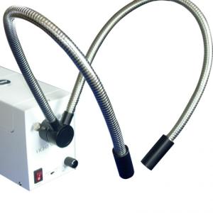 China Dual Arm Fiber Optic Light Guide gooseneck microscope illuminator wholesale