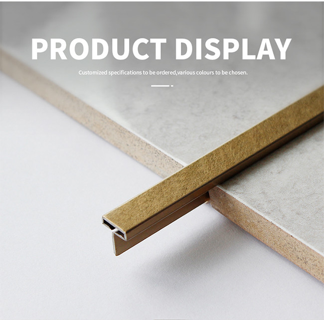 SS304 T Shaped 1mm 12mm Stainless Steel Tile Trim Mirror Rose Gold Decorative