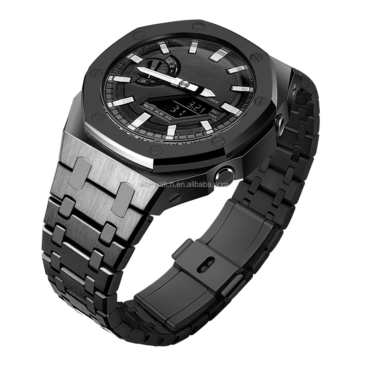 Stainless Steel Metal Wristband For Casio Oak G Shock Ga2100 Modified Watches Mod Kit