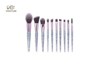 China Crystal Handle 10 In1 15.5cm Facial Makeup Brushes wholesale