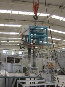 China Suspending Rotary Degassing Unit Aluminum 500 Rpm Refining Process wholesale