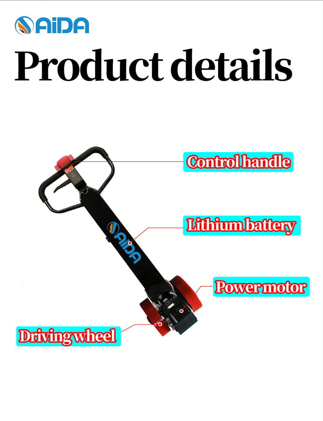 New Launch Fully Self-Propelled Handle Kit for Upgrade Manaul Stacker to Electric Moving
