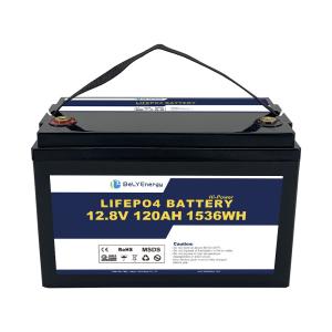 China Rechargeable Lifepo Battery 12v 120ah 1536 Wh Light Weight For RV Motorhome Camper wholesale