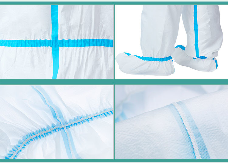 ISO13485 SF Material Disposable Full Body Suit / Disposable Painting Overalls